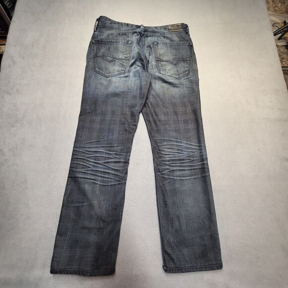 Guess Jeans Mens 31x28 Blue Robertson Slim Tapered Distressed Denim - Picture 9 of 10